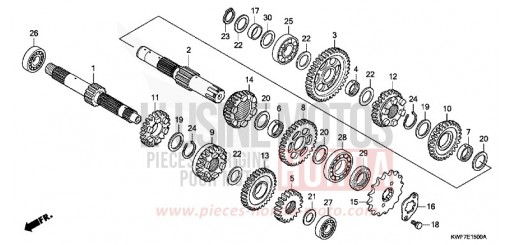 BOITE DE VITESSES CBF125M9 de 2009